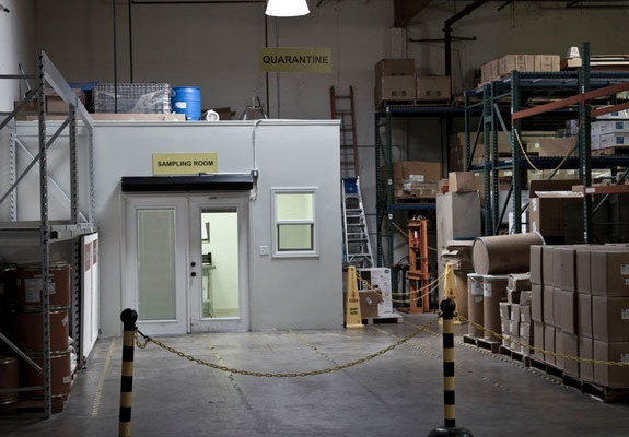 All materials that arrive at GMP are first quarantined, sampled and tested before being released by QC